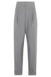 The Andamane Yolene High Waisted Pants With Cuff In Gray