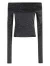 The Andamane Zaphyr Embellished Top In Black