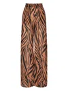 The Andamane Zebra-print Elastic-waist Trousers In Brown