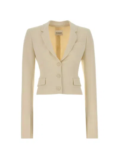 The Andamane Zefira Crepe Blazer In Gold