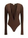 The Andamane Zelda Bodysuit In Brown