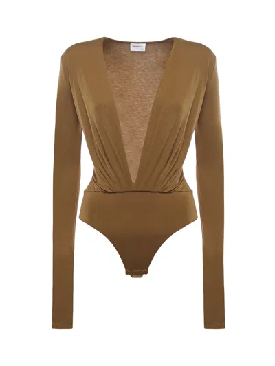 The Andamane Zelda Bodysuit In Brown
