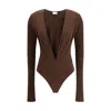 The Andamane Zelda Bodysuit In Brown