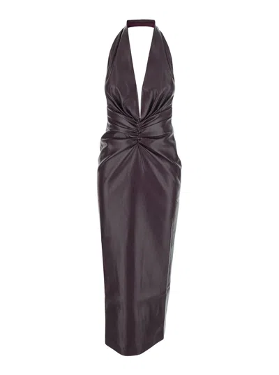 The Andamane Zendaya Dress - Deep Vneck Midi Dress In Black