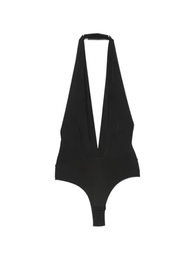 The Andamane Zendaya Halterneck Bodysuit In Black