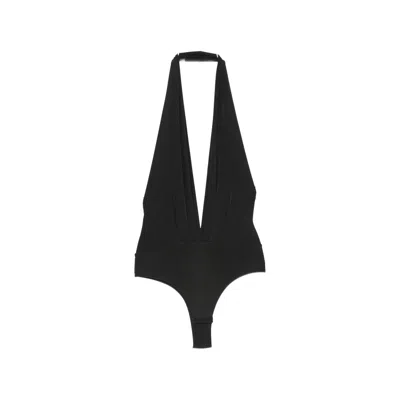 The Andamane Zendaya Halterneck Bodysuit In Black