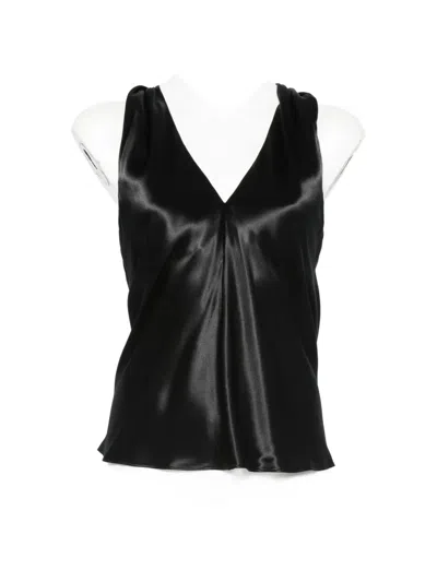 The Andamane Zeyne V-neck Blouse In Black