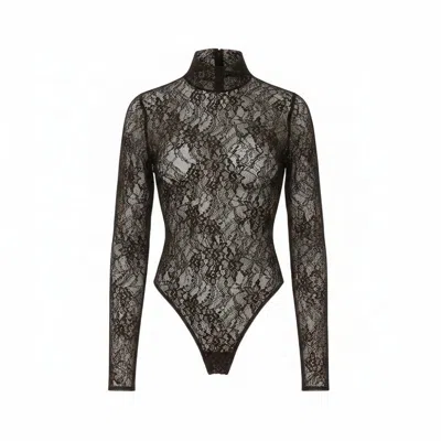 The Andamane 'ziggy' Lace Bodysuit In Brown