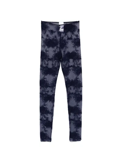 The Andamane Zillah Floral-detail Leggings In Blue