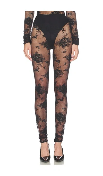 The Andamane Zillah Lace Leggings In Black