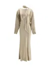 The Andamane Zizi Long Dress In Neutral