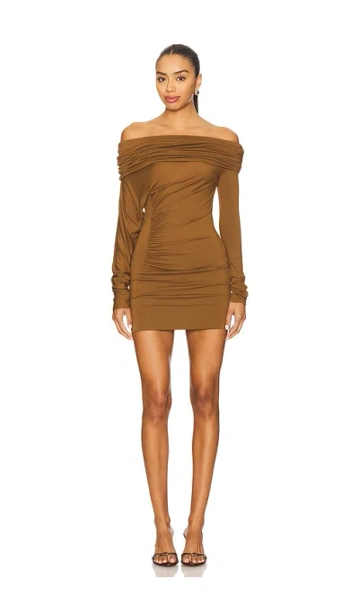 The Andamane Zoe Mini Dress In Brown