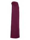 The Andamane Zohra Crystal Draped Knot Maxi Skirt In Purple