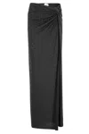 The Andamane Zohra Crystal Maxi Skirt In Black