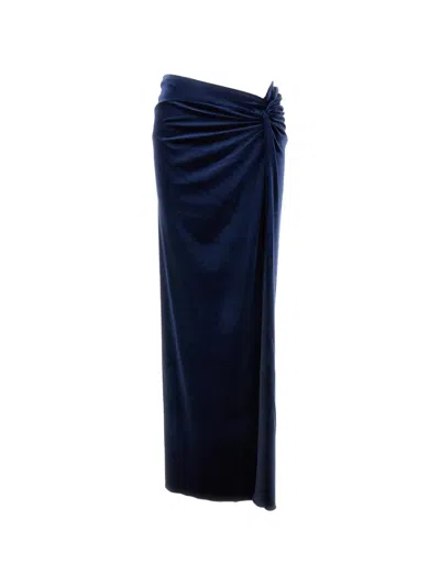 The Andamane Zohra Twist-detail Slit Midiskirt In Red