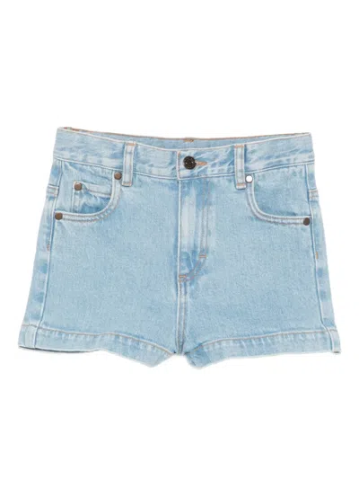 The Animals Observatory Kids' Anchor-motif Shorts In Blue