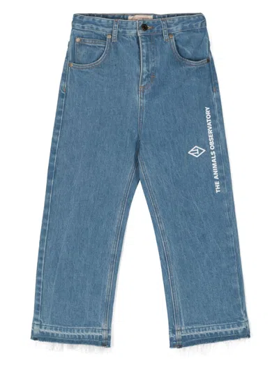 The Animals Observatory Kids' Ant Straight-leg Jeans In Blue