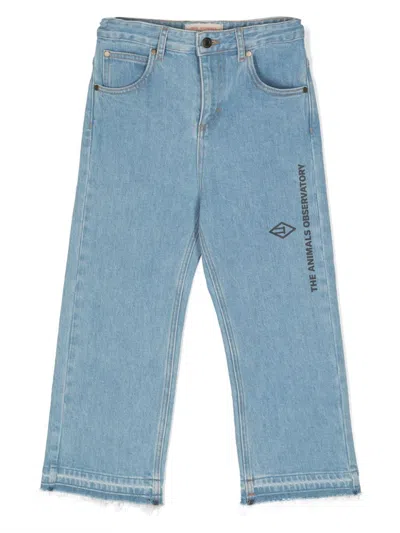 The Animals Observatory Kids' Ant Straight-leg Jeans In Blue