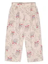 The Animals Observatory Antelope Eiffel-print Trousers In Pink
