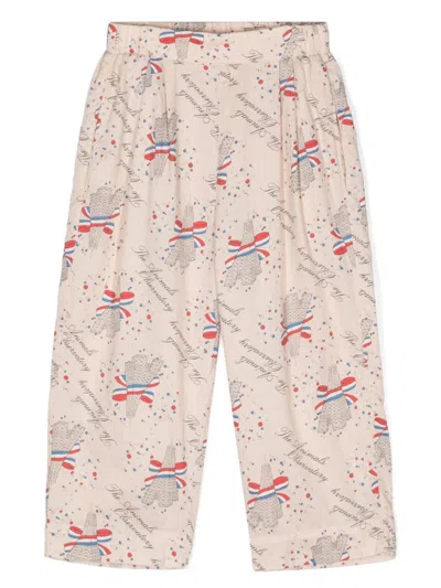 The Animals Observatory Kids' Antelope Eiffel-print Trousers In Pink
