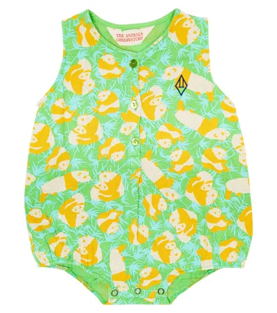 The Animals Observatory Baby Body Butterfly Aus Baumwolle In Green
