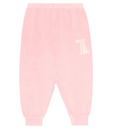 The Animals Observatory Baby Dromedary Printed Pants In Pink