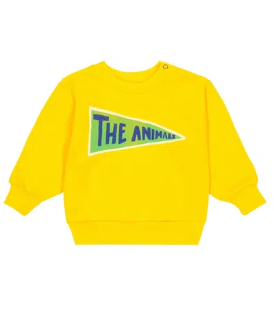 The Animals Observatory Baby Sweatshirt Aus Baumwolle In Yellow Flag The Animals