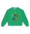 The Animals Observatory Bear Cotton Sweatshirt In Green A Good Day
