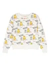 The Animals Observatory Bear Cotton Sweatshirt In White