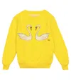 The Animals Observatory Bear Printed Cotton Jersey Sweatshirt In Yellow