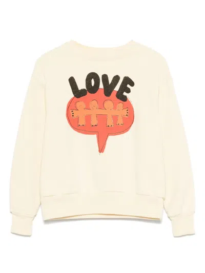 The Animals Observatory Kids' Bear Sweatshirt In Neutral