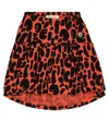 The Animals Observatory Bird Printed Cotton Skirt In Multicoloured