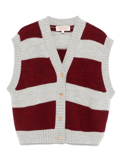The Animals Observatory Kids' Blobfish Cardigan Vest In Multi