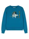 The Animals Observatory Blue Bear Jersey Sweatshirt In 蓝色
