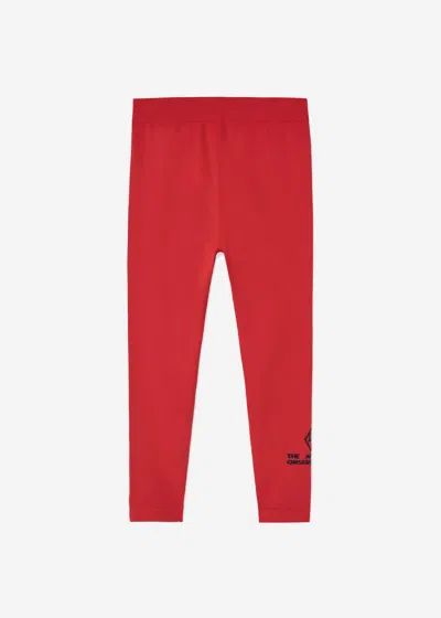 The Animals Observatory Kids' Boy's Alligator Leggings In Red