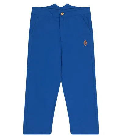The Animals Observatory Kids' Buffalo Cotton Pants In Black