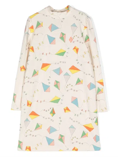 The Animals Observatory Bug Kids Cotton Dress In Neutrals