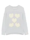 The Animals Observatory Bull Heart-pattern Sweater In Gray