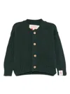 The Animals Observatory Button-fastening Cardigan In Green