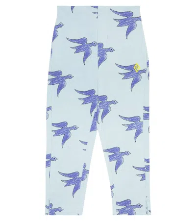 The Animals Observatory Kids' Hose Camaleon Aus Baumwoll-jersey In Blue Bird