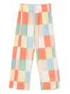 The Animals Observatory Carrier Check-pattern Trousers In Orange