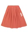 The Animals Observatory Cat Stretch-cotton Skirt In Red