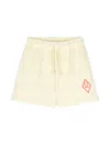 The Animals Observatory Checked Jersey Shorts In Yellow