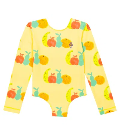The Animals Observatory Kids' Bedruckter Badeanzug Clownfish In Yellow Fruits