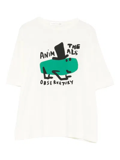 The Animals Observatory Kids' Collie Graphic-print T-shirt In Neutral