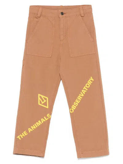 The Animals Observatory Kids' Condor Trousers In Brown
