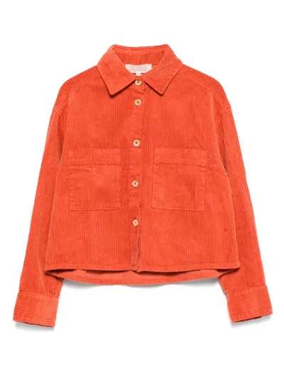 The Animals Observatory Kids' Corduroy Jacket In Red