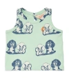 THE ANIMALS OBSERVATORY COTTON DOG-PRINT SLEEVELESS TOP (6-24 MONTHS)