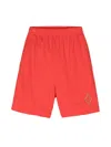 The Animals Observatory Cotton Jersey Shorts In Red