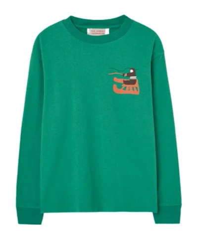 The Animals Observatory Crew Neck Long-sleeved T-shirt In Purple